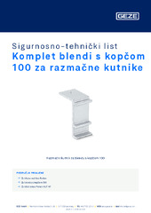 Komplet blendi s kopčom 100 za razmačne kutnike Sigurnosno-tehnički list HR