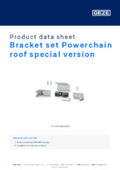 Bracket set Powerchain roof special version Product data sheet EN