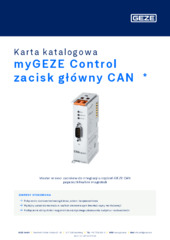 myGEZE Control zacisk główny CAN  * Karta katalogowa PL