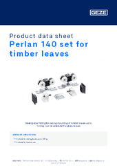 Perlan 140 set for timber leaves Product data sheet EN