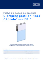 Clamping profile "Pinza / Zocalo" --- ES  * Ficha de dados de produto PT
