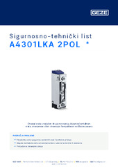 A4301LKA 2POL  * Sigurnosno-tehnički list HR