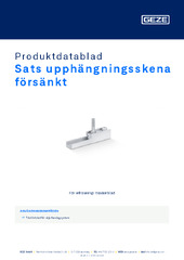 Sats upphängningsskena försänkt Produktdatablad SV
