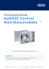 myGEZE Control distribusjonsboks  * Produktdatablad NB