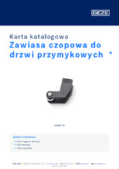 Zawiasa czopowa do drzwi przymykowych  * Karta katalogowa PL