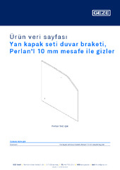 Yan kapak seti duvar braketi, Perlan'I 10 mm mesafe ile gizler Ürün veri sayfası TR