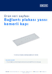 Bağlantı plakası yassı kemerli kapı Ürün veri sayfası TR