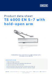 TS 4000 EN 5-7 with hold-open arm Product data sheet EN