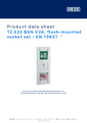 TZ 320 BSN V2A, flush-mounted socket set - EN 13637  * Product data sheet EN
