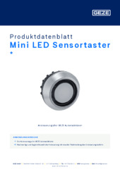 Mini LED Sensortaster  * Produktdatenblatt DE
