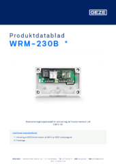 WRM-230B  * Produktdatablad SV