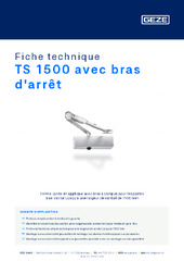 TS 1500 avec bras d'arrêt Fiche technique FR