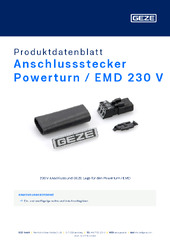 Anschlussstecker Powerturn / EMD 230 V Produktdatenblatt DE