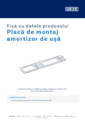 Placă de montaj amortizor de ușă Fișa cu datele produsului RO