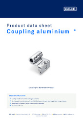 Coupling aluminium  * Product data sheet EN