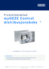 myGEZE Control distribusjonsboks  * Produktdatablad NB