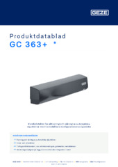 GC 363+  * Produktdatablad SV