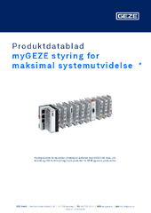 myGEZE styring for maksimal systemutvidelse  * Produktdatablad NB