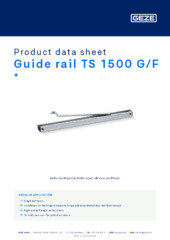 Guide rail TS 1500 G/F  * Product data sheet EN