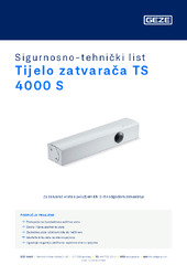 Tijelo zatvarača TS 4000 S Sigurnosno-tehnički list HR