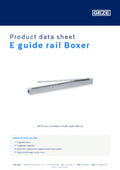 E guide rail Boxer Product data sheet EN