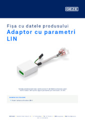 Adaptor cu parametri LIN Fișa cu datele produsului RO