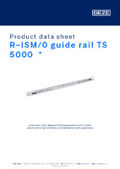 R-ISM/0 guide rail TS 5000  * Product data sheet EN