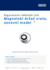 Magnetski držač vrata, osnovni model  * Sigurnosno-tehnički list HR