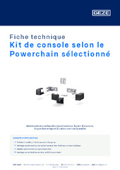 Kit de console selon le Powerchain sélectionné Fiche technique FR