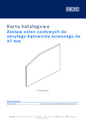 Zestaw osłon czołowych do ukrytego kątownika ściennego do 37 mm Karta katalogowa PL