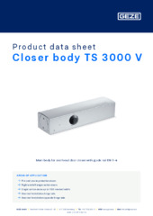 Closer body TS 3000 V Product data sheet EN