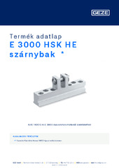 E 3000 HSK HE szárnybak  * Termék adatlap HU