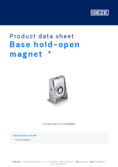 Base hold-open magnet  * Product data sheet EN