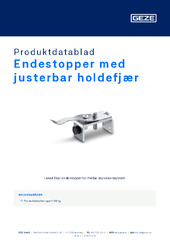 Endestopper med justerbar holdefjær Produktdatablad NB