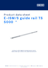 E-ISM/S guide rail TS 5000  * Product data sheet EN