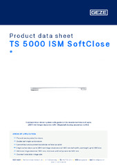 TS 5000 ISM SoftClose  * Product data sheet EN