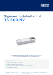 TS 500 NV Sigurnosno-tehnički list HR