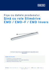 Șină cu role Slimdrive EMD / EMD-F / EMD Invers Fișa cu datele produsului RO