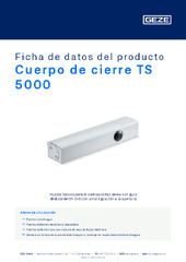 Cuerpo de cierre TS 5000 Ficha de datos del producto ES