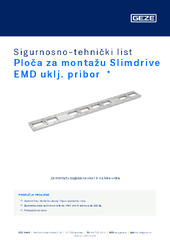 Ploča za montažu Slimdrive EMD uklj. pribor  * Sigurnosno-tehnički list HR