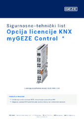 Opcija licencije KNX myGEZE Control  * Sigurnosno-tehnički list HR