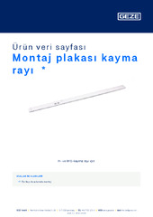 Montaj plakası kayma rayı  * Ürün veri sayfası TR
