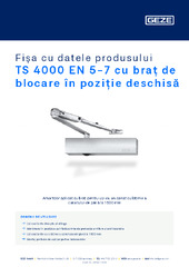 TS 4000 EN 5-7 cu braț de blocare în poziție deschisă Fișa cu datele produsului RO