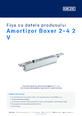 Amortizor Boxer 2-4 2 V Fișa cu datele produsului RO