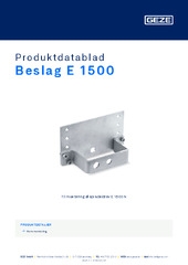 Beslag E 1500 Produktdatablad DA