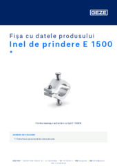 Inel de prindere E 1500  * Fișa cu datele produsului RO