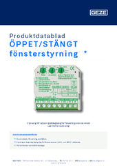 ÖPPET/STÄNGT fönsterstyrning  * Produktdatablad SV