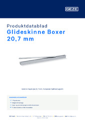 Glideskinne Boxer 20,7 mm Produktdatablad DA