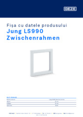 Jung LS990 Zwischenrahmen Fișa cu datele produsului RO