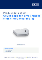 Cover caps for pivot hinges (flush-mounted doors) Product data sheet EN